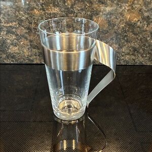 EUC Villeroy & Boch Glass, 2 Pieces, 16oz, Glass and Stainless Steel